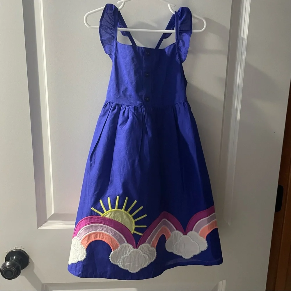 Gymboree Purple Dress with Rainbow and Sun Design